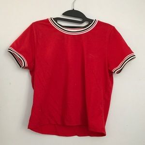 basic red tee